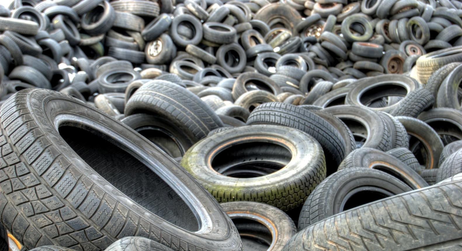 Discarded vehicle tyres