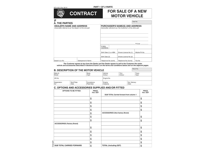 new vehicle sales contract inc form 12 cooling off period 1